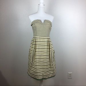 Maeve Striped Strapless Dress